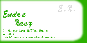 endre nasz business card